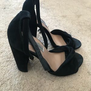 steve madden black block heels size 7.5